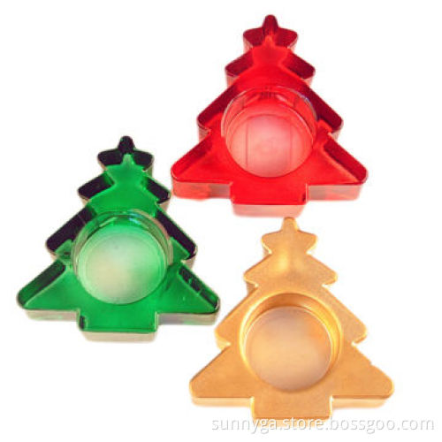 Christmas Gifts, 8.8cm Max Dia Christmas Tree Shaped Tea-light Candle Holder, All Colors Available